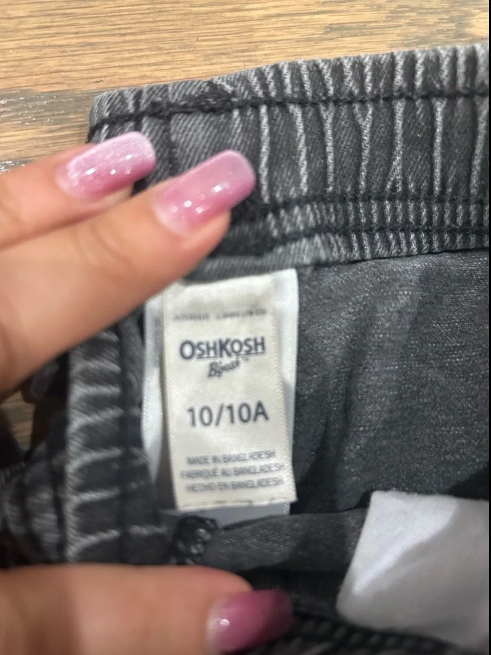 OshKosh B'gosh Boys Black Slim Straight Jeans Size 10